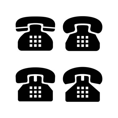 Telefon ikonu vektör çizimi. telefon işareti ve sembol