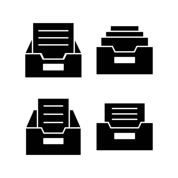 存档文件夹图标矢量插图 文档向量图标 存档存储图标 — 图库矢量图片