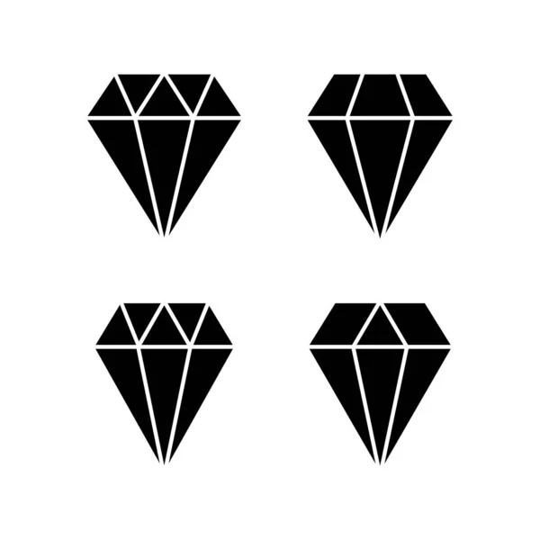 Illustration Des Diamant Icon Vektors Diamant Edelsteine Zeichen Und Symbol — Stockvektor