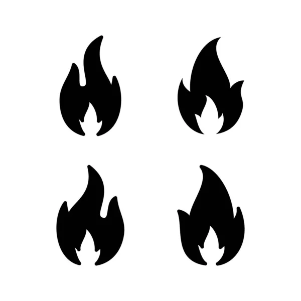 Векторна Ілюстрація Піктограми Вогню Вогняний Знак Символ — стоковий вектор