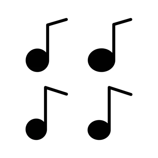 Музична Іконка Векторна Ілюстрація Нотатка Музичний Знак Символ — стоковий вектор
