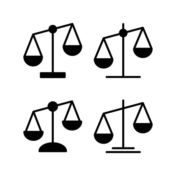 Ilustração Vetorial Ícone Escalas Ícone Escala Lei Sinal Justiça Símbolo — Vetor de Stock