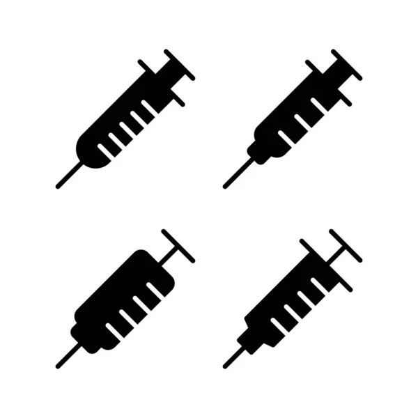 Шприц Значок Векторні Ілюстрації Знак Єкції Символ Значок Вакцини — стоковий вектор