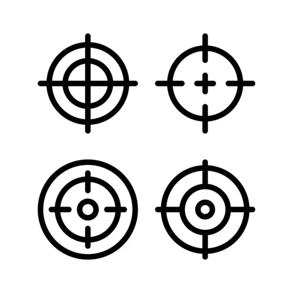 Illustration Vectorielle Icône Cible Objectif Icône Vecteur Signe Symbole Marketing — Image vectorielle