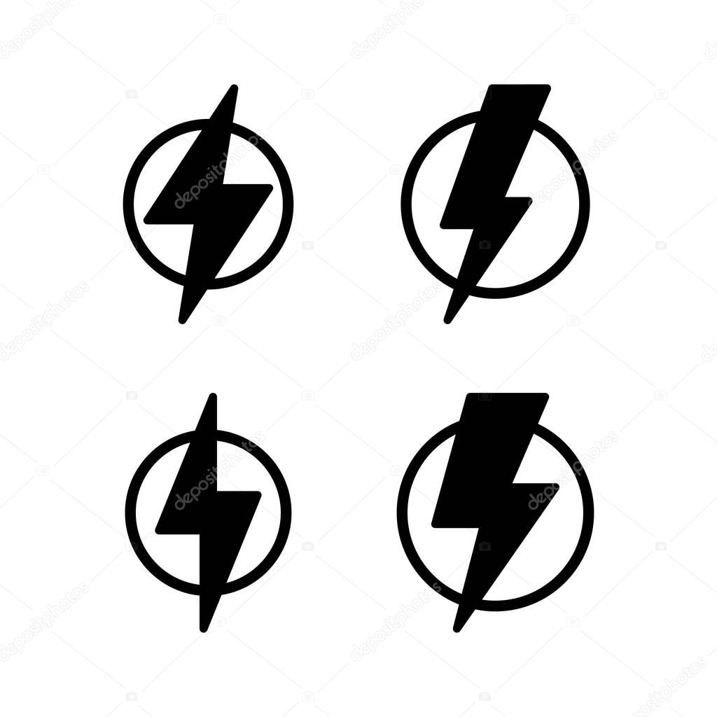 Lightning icon vector illustration. electric sign and symbol. power icon. energy sign