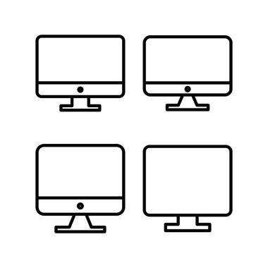 Bilgisayar simgesi vektör illüstrasyonu. bilgisayar izleme işareti ve simgesi