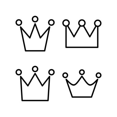 Crown ikon vektör illüstrasyonu. taç işareti ve sembol