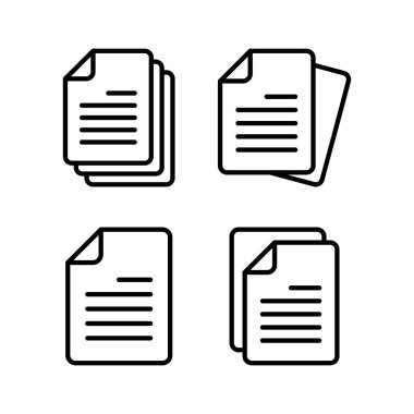 Belge simgesi vektör illüstrasyonu. Kağıt ve sembol. Dosya Simgesi