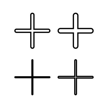 Artı simge vektör illüstrasyonu. Artı işareti ve sembol ekle