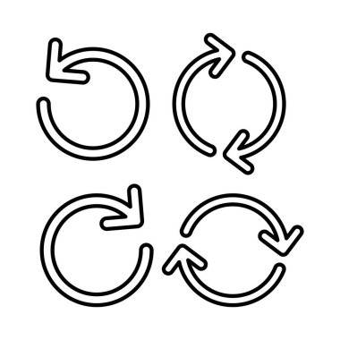 Simge vektör illüstrasyonunu tazele. İşareti ve sembolü yeniden yükle. Simgeyi güncelle.