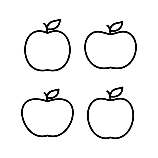 Яблуко Значок Векторні Ілюстрації Знак Apple Символи Веб Дизайну — стоковий вектор