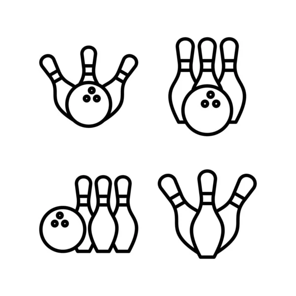 Bowling Icon Vector Illustration Bowling Ball Pin Sign Symbol — Stock Vector