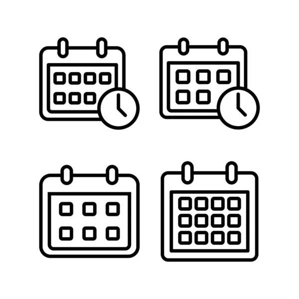 カレンダーアイコンベクトルイラスト カレンダーの記号と記号 アイコンシンボルのスケジュール — ストックベクタ