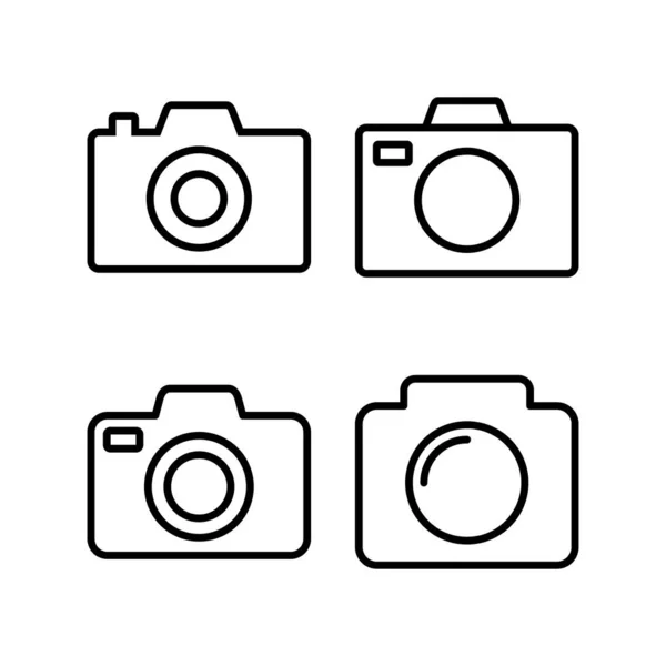Illustration Des Kamera Icon Vektors Foto Kamera Zeichen Und Symbol — Stockvektor