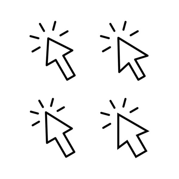 Cliquez Sur Icône Illustration Vectorielle Pointer Flèche Signe Symbole Icône — Image vectorielle