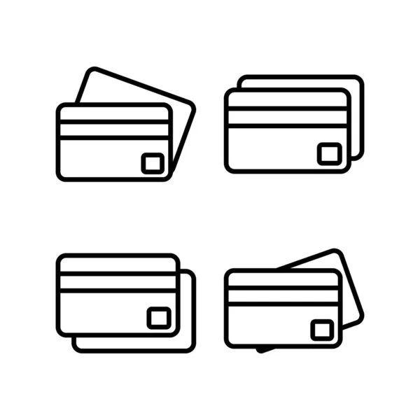 Illustration Vectorielle Icône Carte Crédit Signe Symbole Paiement Par Carte — Image vectorielle