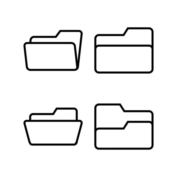 Abbildung Des Ordnersymbols Ordner Zeichen Und Symbol — Stockvektor