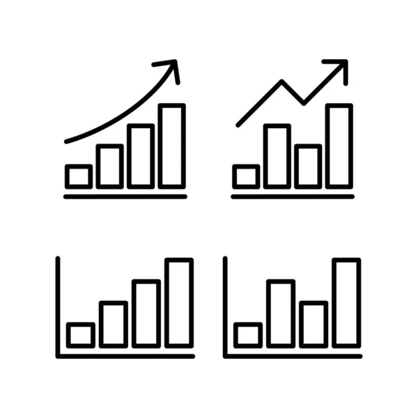 Växande Diagram Ikon Vektor Illustration Sjökort Och Symbol Diagram Ikon — Stock vektor