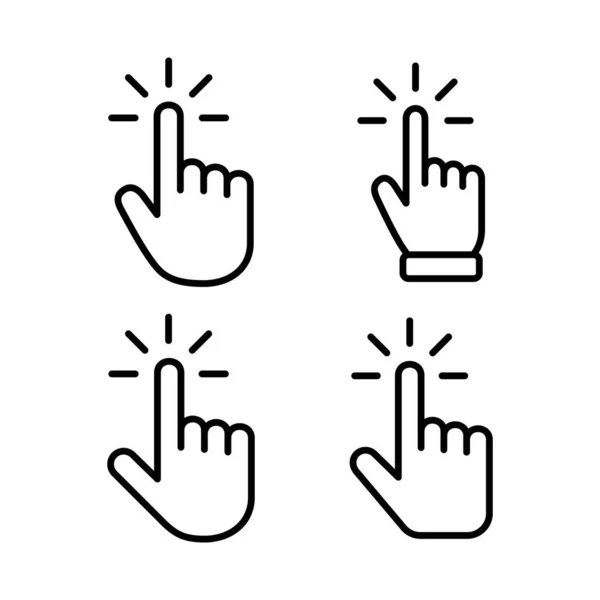 Εικονογράφηση Διάνυσμα Εικονιδίου Δρομέα Χεριών Σύμβολο Δρομέα Και Σύμβολο Κλίκ — Διανυσματικό Αρχείο