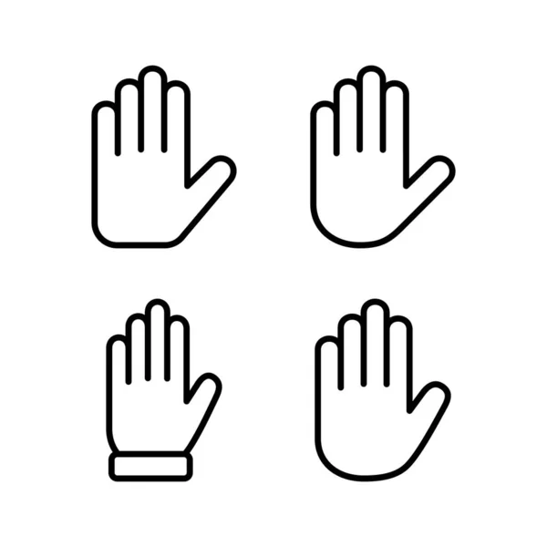 Ilustração Vetor Ícone Mão Sinal Mão Símbolo Gesto Mão — Vetor de Stock