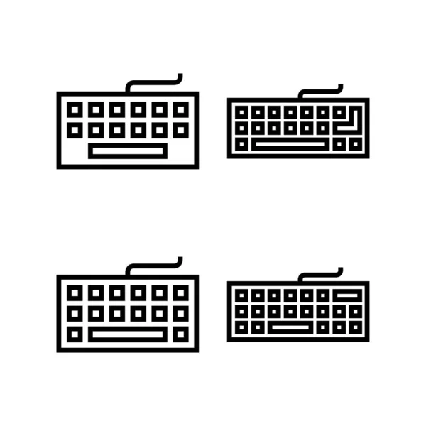 Illustrazione Vettoriale Icona Tastiera Segno Simbolo Della Tastiera — Vettoriale Stock