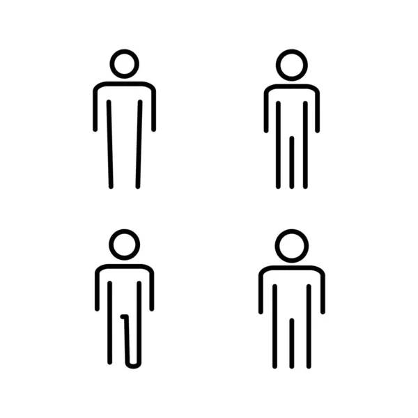 Εικονίδιο Ανθρώπου Διανυσματική Απεικόνιση Ανδρικό Σύμβολο Και Σύμβολο Ανθρώπινο Σύμβολο — Διανυσματικό Αρχείο