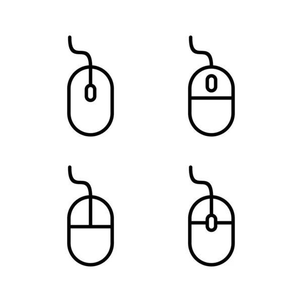 鼠标图标矢量插图 单击符号和符号 指针图标向量 — 图库矢量图片