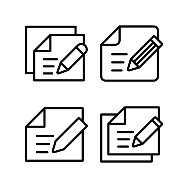 Note Icon Vector Illustration Notepad Sign Symbol — Stok Vektör