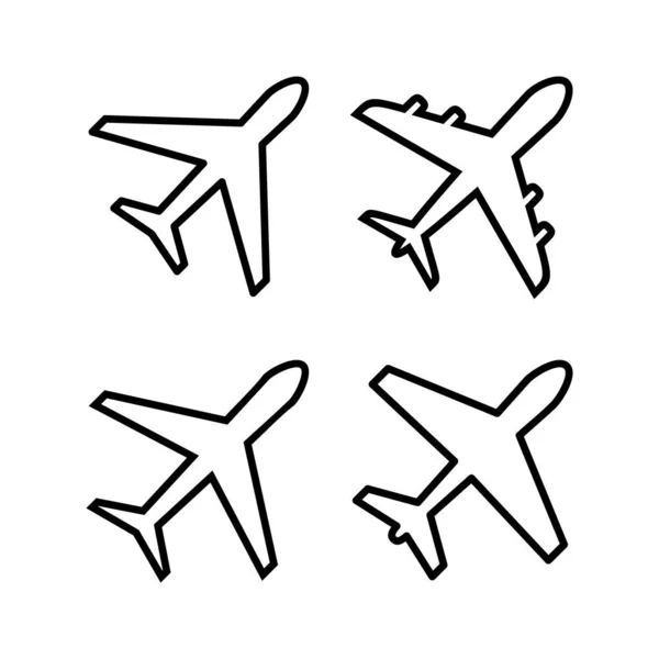 Векторная Иллюстрация Значка Плоскости Вывеска Символ Самолета Символ Полёта Поездка — стоковый вектор