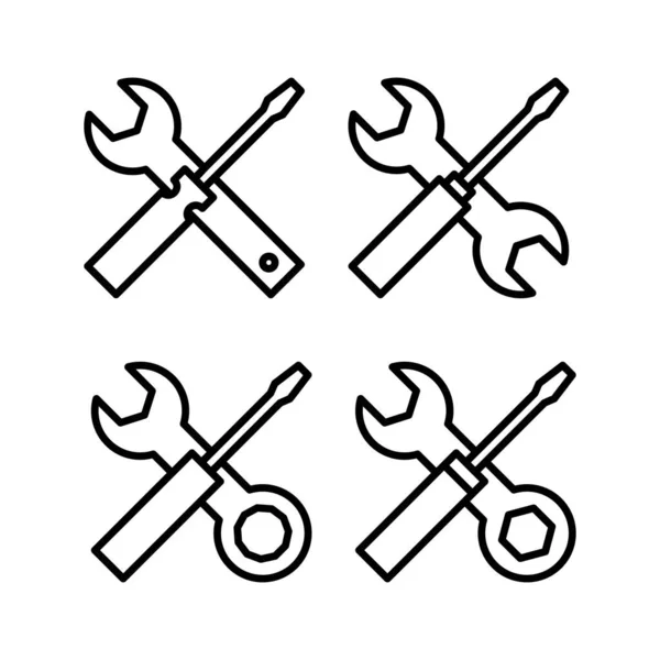 Herramientas Reparación Icono Ilustración Vectorial Signo Herramienta Símbolo Icono Ajuste — Vector de stock