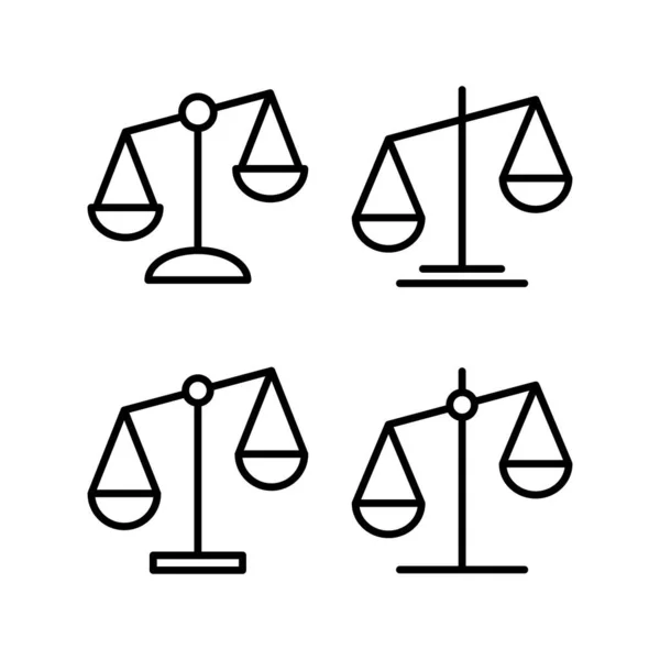 Ilustração Vetorial Ícone Escalas Ícone Escala Lei Sinal Justiça Símbolo —  Vetores de Stock