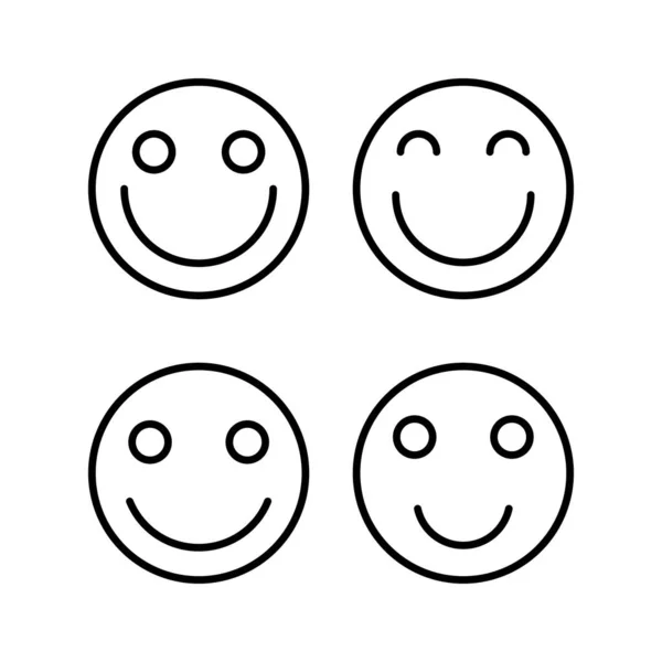 Sonrisa Icono Vector Ilustración Sonrisa Icono Emoticono Señal Retroalimentación Símbolo — Archivo Imágenes Vectoriales