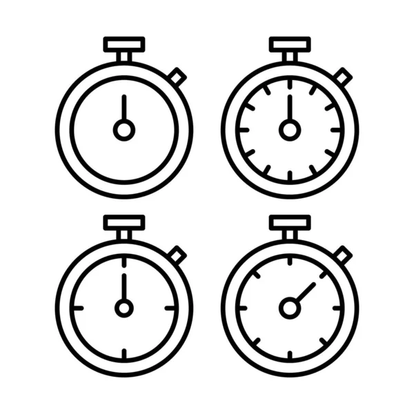 Stopwatch Icono Ilustración Vectorial Signo Temporizador Símbolo Icono Cuenta Atrás — Archivo Imágenes Vectoriales