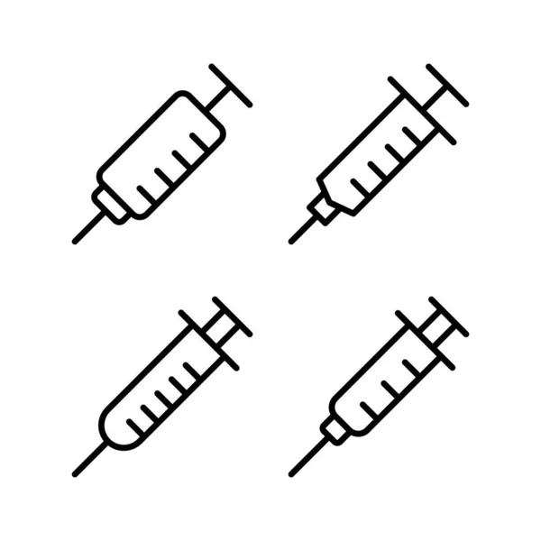 Spruta Ikonen Vektor Illustration Injektionsskylt Och Symbol Vaccinikon — Stock vektor