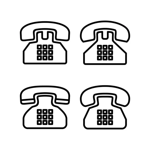 Icono Teléfono Ilustración Vectorial Señal Teléfono Símbolo — Archivo Imágenes Vectoriales