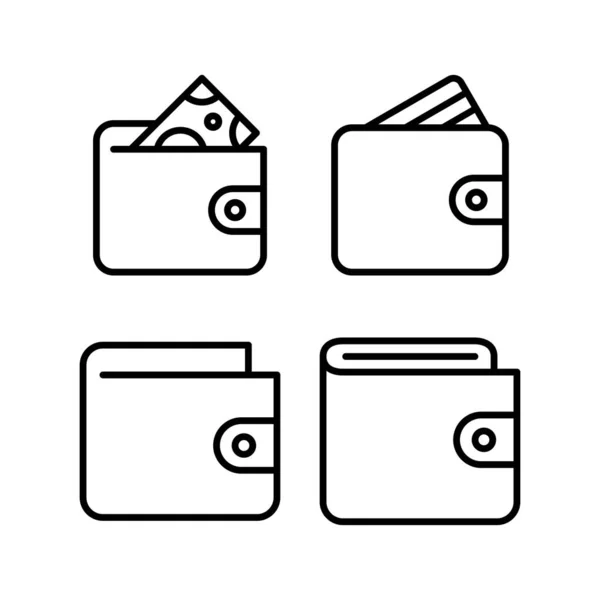 Illustrazione Vettoriale Icona Portafoglio Segno Simbolo Del Portafoglio — Vettoriale Stock
