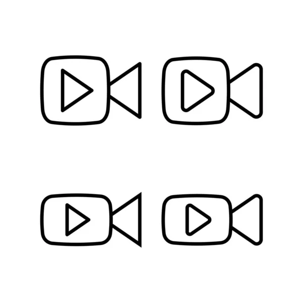 Illustration Vectorielle Icône Vidéo Signe Symbole Caméra Vidéo Enseigne Cinéma — Image vectorielle