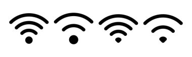 Wifi simgesi vektör illüstrasyonu. İşaret işareti ve sembol. Kablosuz simge