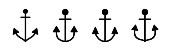 Illustration Des Anker Icon Vektors Ankerzeichen Und Symbol Ikone Der — Stockvektor