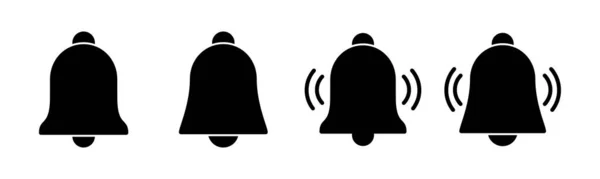 Иллюстрация Вектора Bell Icon Знак Уведомления Символ Дизайна Веб Сайта — стоковый вектор