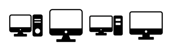 Computer Icon Vector Illustration Computer Monitor Sign Symbol — Stock Vector