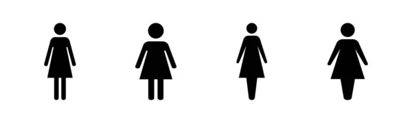 女性图标矢量说明 妇女标志和符号 — 图库矢量图片