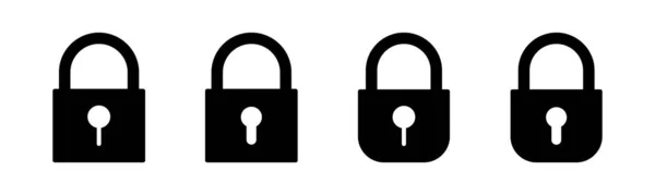 Lock Icon Vector Ilustrație Padlock Semn Simbol Icoana Criptării Simbolul — Vector de stoc