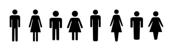 男性と女性のアイコンベクトルイラスト 男性と女性のサインとシンボルです 女の子と男の子 — ストックベクタ