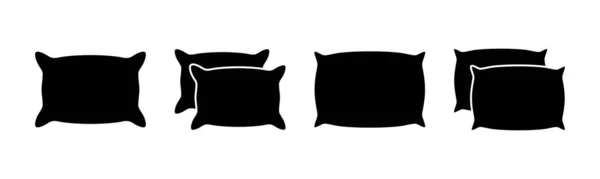 Ilustracja Wektora Poduszki Znak Symbol Poduszki Wygodna Puszysta Poduszka — Wektor stockowy