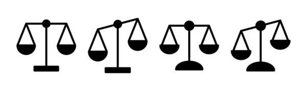 Cântare Pictogramă Ilustrație Vectorială Icoana Scării Legii Semnul Simbolul Justiției — Vector de stoc