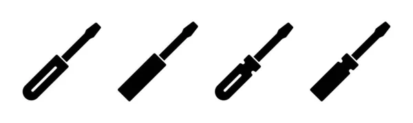 Skruvmejsel Ikon Vektor Illustration Verktyg Tecken Och Symbol — Stock vektor