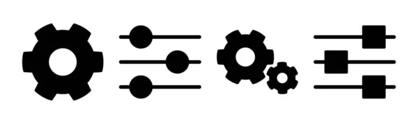 Налаштування Іконок Векторні Ілюстрації Знак Параметрів Кодування Символ Значок Шестерні — стоковий вектор