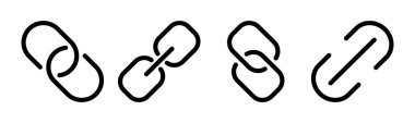 Bağlantı simgesi vektör illüstrasyonu. Hiper bağlantı zinciri işareti ve sembolü