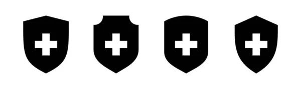 Иллюстрация Иконки Медицинского Страхования Знак Страхового Документа Символ — стоковый вектор